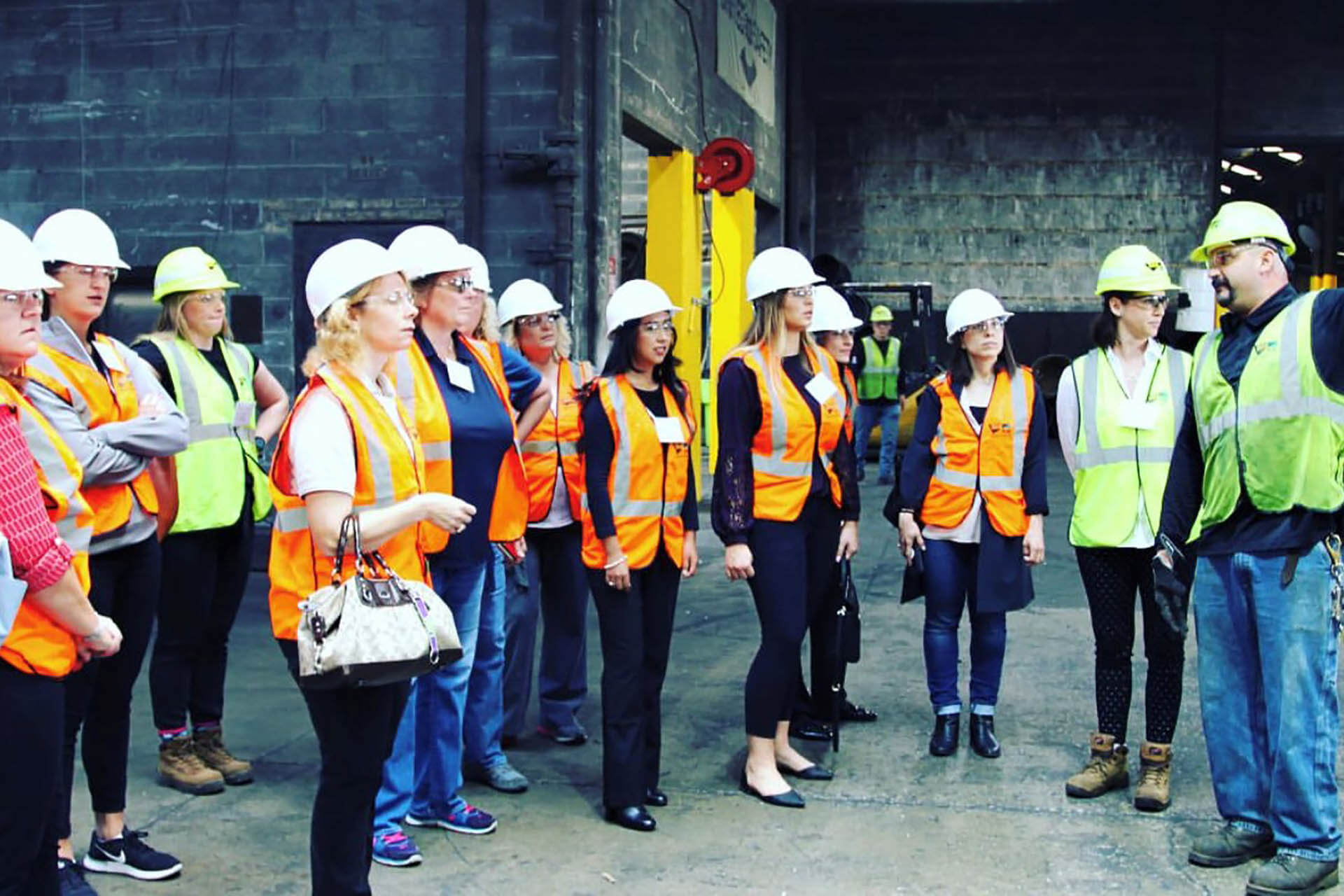 Women in Manufacturing Illinois Touring the USM Recycling Facility